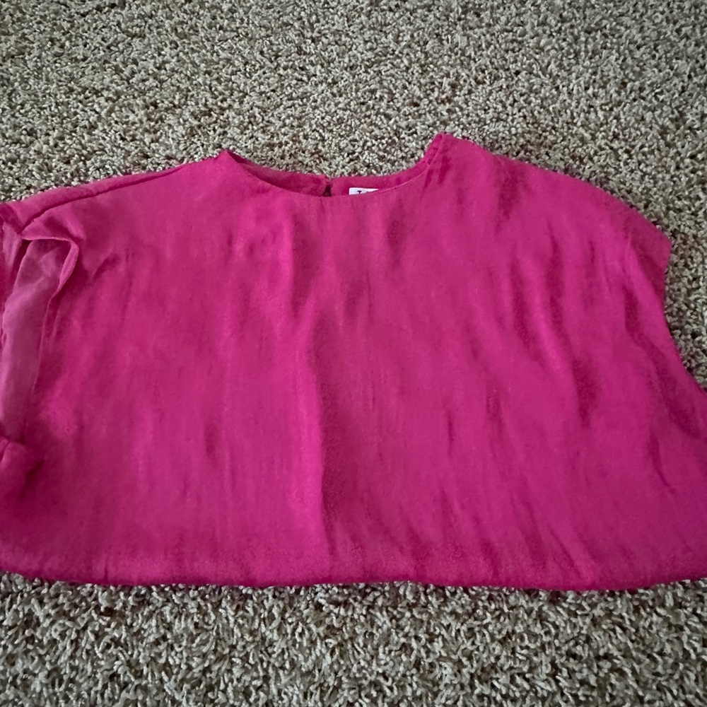 Pink satin top